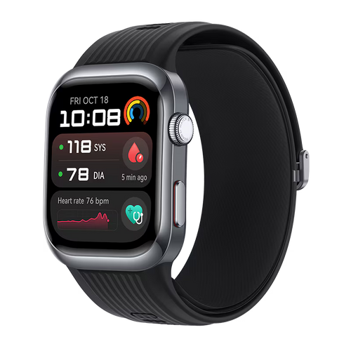 Huawei Watch D2 smartwatch in black, front angled view with AMOLED display.