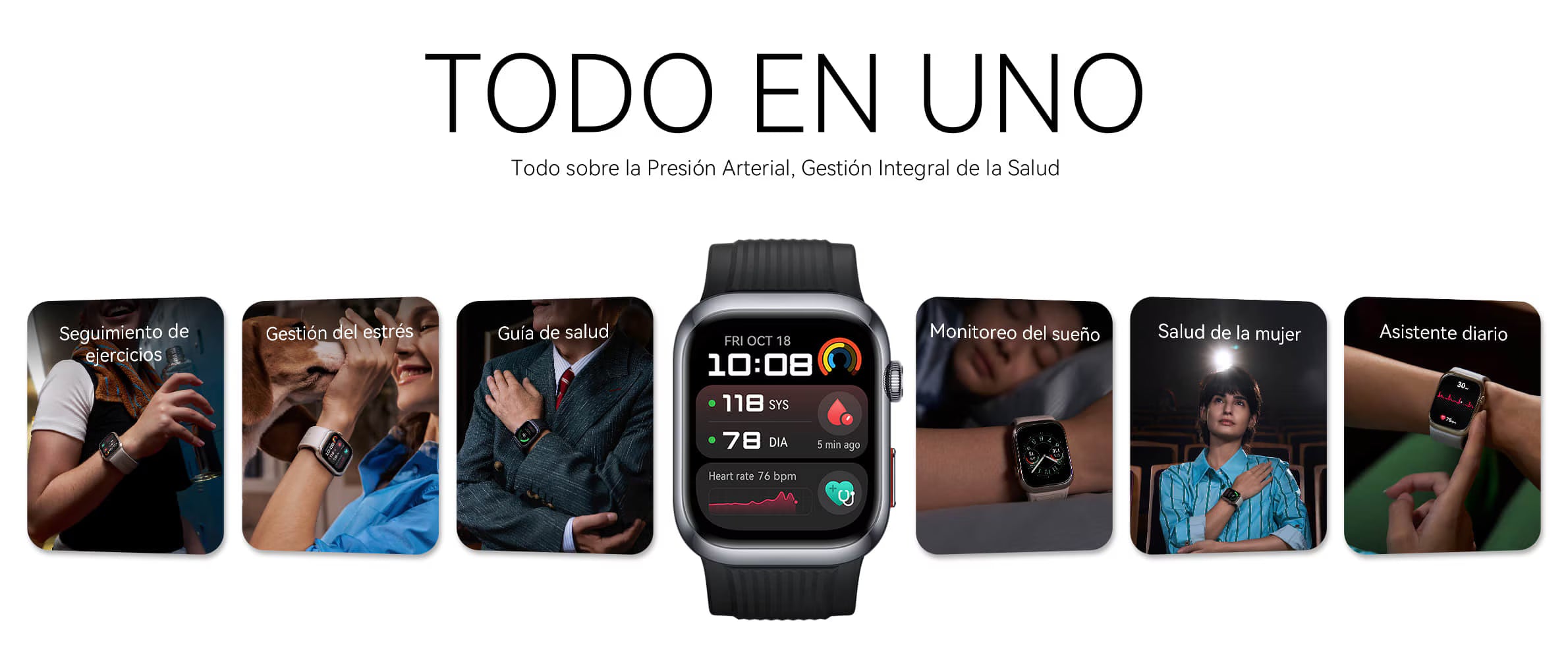 Huawei Watch D2 smartwatch lineup in multiple colors and styles, all-in-one display.