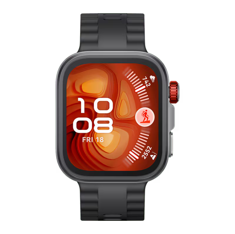 Huawei Watch Fit 4 Pro green smartwatch side view with strap