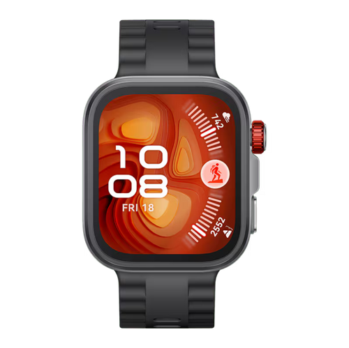 Huawei Watch Fit 4 Pro green smartwatch side view with strap