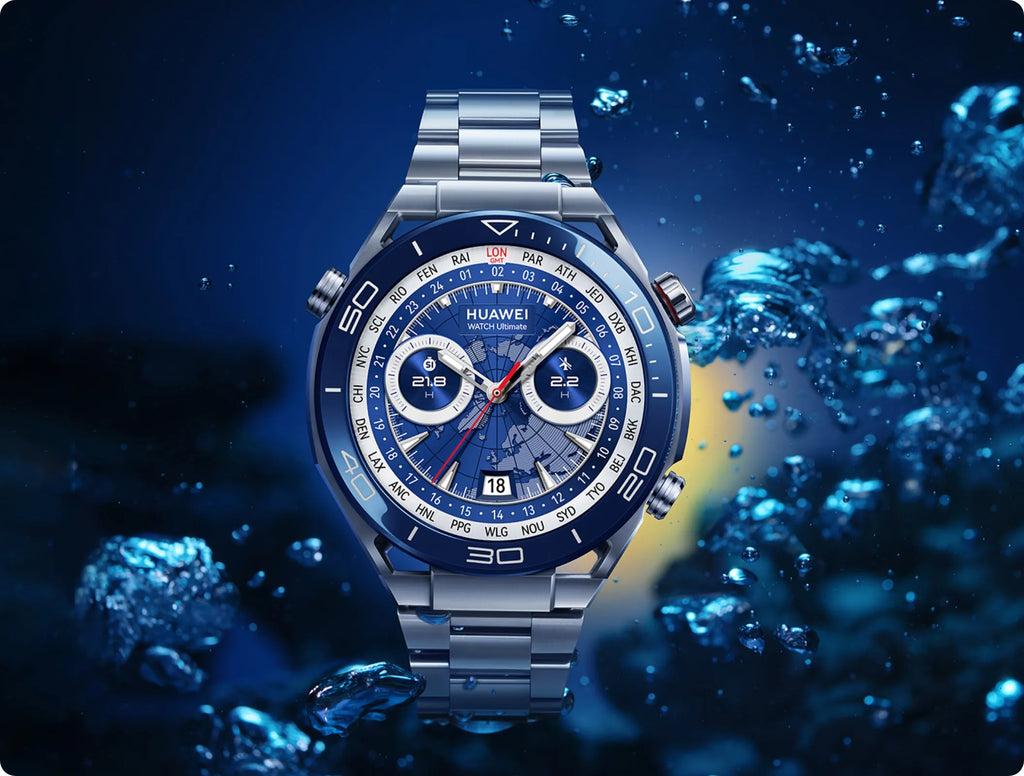 Huawei Watch Ultimate underwater showing diving mode