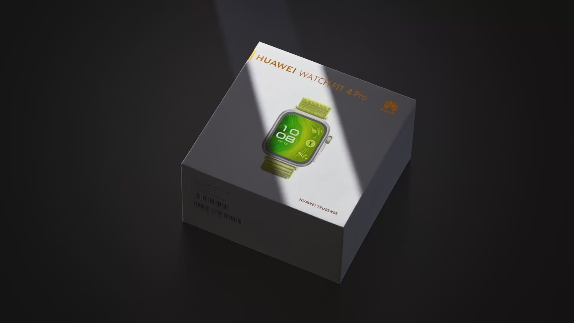 3D animation video of Huawei Watch Fit 4 Pro smartwatch features.